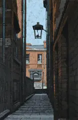 Street scene Signed and dated WALTON by Stuart Walton, Oil on board, sold May 2021