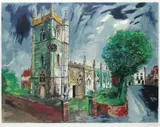 St Nicholas by John Piper Ch, Screenprint in colours, sold May 2021