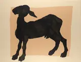 Black goat Signed and numbered 63/70 Ryder by Sophie Ryder, Screenprint, sold May 2021