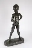 The fisherboy Stamped with signature and number Plazzotta/3/9 by Enzo Plazzotta, Bronze, sold May 2021
