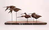 Six dunlins Signed and inscribed 10 DUNLIN/GUY/TAPLIN by Guy Taplin, sculpture, sold May 2021
