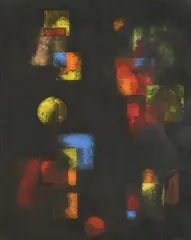 Blue Mystery by Keith Newstead, gouache on paper, offered Oct 2020