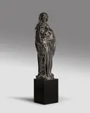 Charity patinated bronze on ebonised wood base unsigned by Alfred Gilbert Mvo, bronze, sold Oct 2020