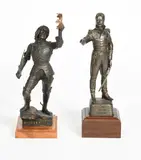 After Richard III patinated metal sculpture on wooden base based on the by James Butler, sculpture, sold Oct 2020