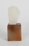 Head alabaster on rectangular plinth by Keith Newstead, sculpture, offered Oct 2020