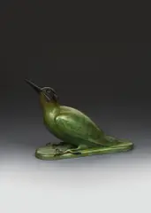 Green Woodpecker by Geoffrey Dashwood, bronze, sold Oct 2020
