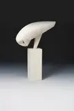 Night Owl white glazed stoneware sculpture by Anthony Theakston, sculpture, sold Oct 2020