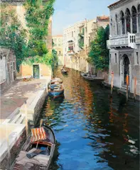'Venecia' by Jose Luis Checa Galindo, oil on canvas, sold Nov 2014