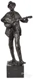 man with guitar Sor Capanna by Harry Jackson, bronze, sold Oct 2022