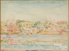 landscape by Charles Demuth, watercolor, sold Oct 2022