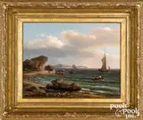 coastal scene by Thomas Birch, oil on canvas, sold Oct 2022