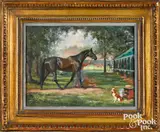 portrait of the horse Tick Tock by Jean Bowman, oil on artist board, sold Oct 2022