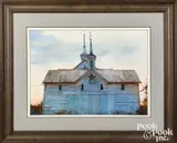of The Star Barn by David Brumbach, watercolor, sold Oct 2022