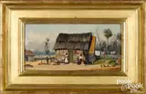 cabin scene by William Aiken Walker, oil on board, sold Oct 2022