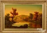 autumnal landscape by William H. Langworthy, oil on canvas, sold Oct 2022