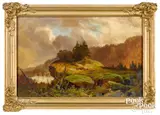 rocky landscape by Francis Devlan, oil on canvas, sold Oct 2022