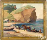 Canadian coastal scene by Hoyland Bettinger, oil on board, sold Oct 2022