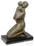 of a woman and child by Giannetto Mannucci, bronze, sold Oct 2022