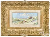 impressionist landscape by Niek Van der Plas, oil on panel, sold Oct 2022