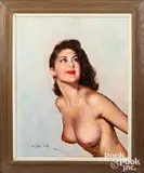 nude portrait by Pál Fried, oil on canvas, sold Oct 2022