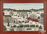 winter landscape by Hattie Klapp Brunner, watercolor and gouache, sold Oct 2022