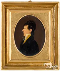 profile portrait of a gentleman by Jacob Eichholtz, oil on panel, sold Oct 2022