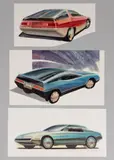 ORIGINAL AUTOMOTIVE CONCEPT DRAWINGS FOR VOLKSWAGEN, LOT OF THREE by John Orfe, watercolor and gouache on paper, sold Mar 2024