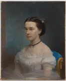 PORTRAIT OF A YOUNG WOMAN WITH RICHMOND, VIRGINIA ASSOCIATION by John Dabour, pastel on paper, sold Mar 2024