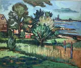 Untitled by Frederick Childs, Oil on masonite SLL, sold Feb 2023