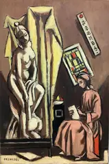 Untitled by Frederick Childs, Oil on masonite SLL  and titled and dated en verso "The Study From The Antique 1959", sold Feb 2023