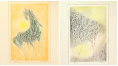 Horse Study Right by Lê Bá Đảng, Lithograph, sold Feb 2023
