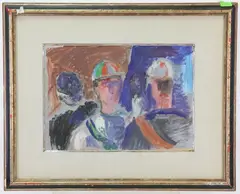 Untitled by Pierre Tal-Coat, Gouache on foil, sold Feb 2023
