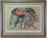 Horses by Hans Erni, Lithograph, sold Feb 2023
