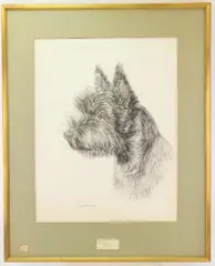 Dog by Lê Bá Đảng, Ink on paper, sold Feb 2023