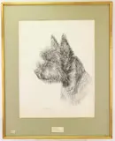 Dog by Lê Bá Đảng, Ink on paper, sold Feb 2023
