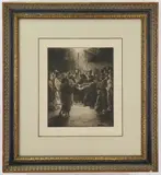 Chanson du Soir by Théophile Steinlen, Drypoint etching, sold Feb 2023