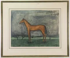 A. Robert by Bernard Buffet, Lithograph, sold Feb 2023
