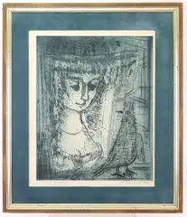 Untitled by Étienne Ret, Etching, sold Feb 2023