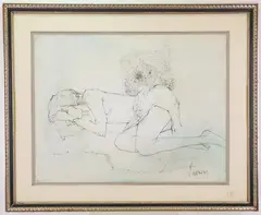 Untitled by Jean Jansem, Ink on paper, sold Feb 2023
