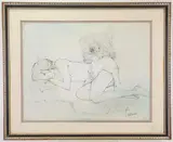 Untitled by Jean Jansem, Ink on paper, sold Feb 2023