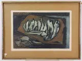 Poissons by Marcel Fiorini, Lithograph, sold Feb 2023