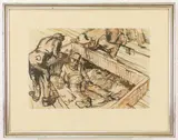 Sea Coast Smuggler by Frank Brangwyn, Mixed media, sold Feb 2023