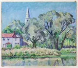 Untitled by Elizabeth Grandin, Oil on canvas, sold Feb 2023