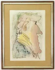 Untitled by Étienne Ret, Watercolor, sold Feb 2023