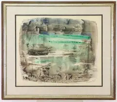 Untitled by Étienne Ret, Watercolor, sold Feb 2023