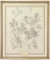 Equestrienne by Étienne Ret, Graphite on paper, sold Feb 2023