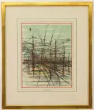 La voie ferrée by Jean Carzou, Lithograph, sold Feb 2023