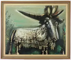 The Goat by Étienne Ret, Oil on board, sold Feb 2023