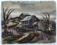Untitled by Louis Wolchonok, Watercolor, sold Mar 2023
