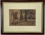 Greenwich Park by James Abbott McNeill Whistler, Etching, sold Mar 2023